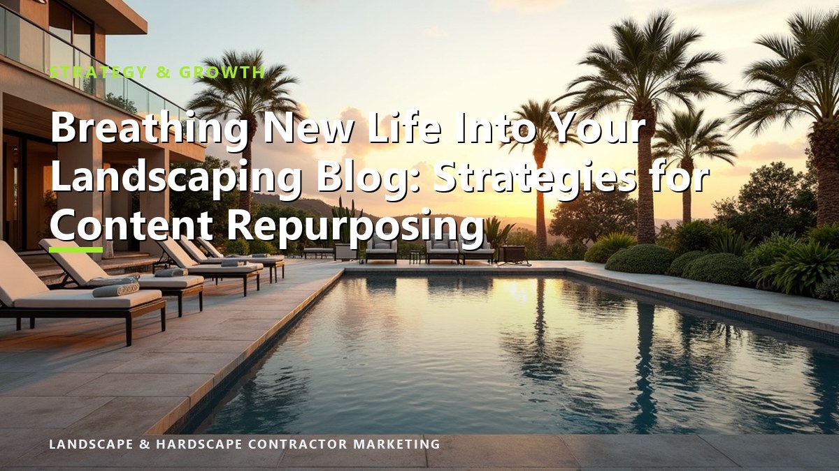 Breathing New Life Into Your Landscaping Blog: Strategies for Content Repurposing