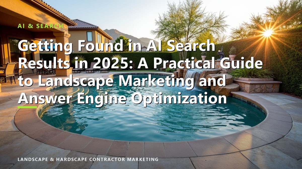 Getting Found in AI Search Results in 2025: A Practical Guide to Landscape Marketing and Answer Engine Optimization