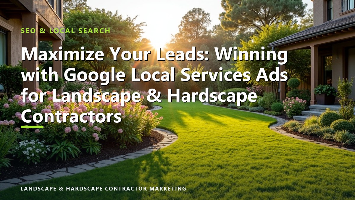 Maximize Your Leads: Winning with Google Local Services Ads for Landscape & Hardscape Contractors