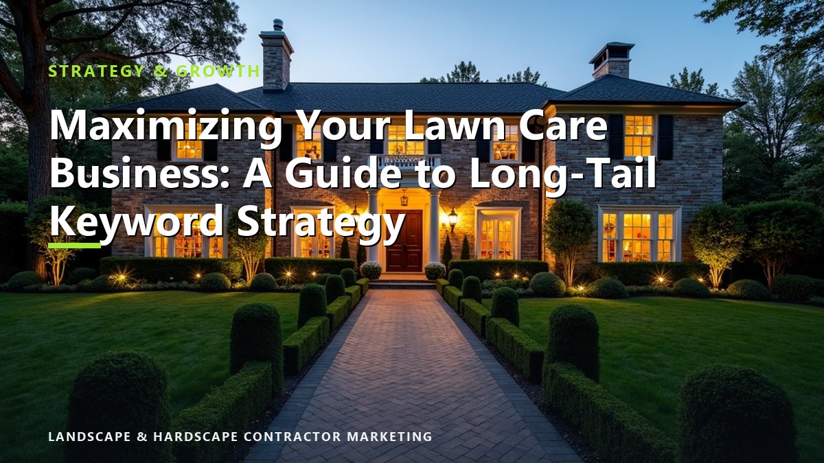 Maximizing Your Lawn Care Business: A Guide to Long-Tail Keyword Strategy
