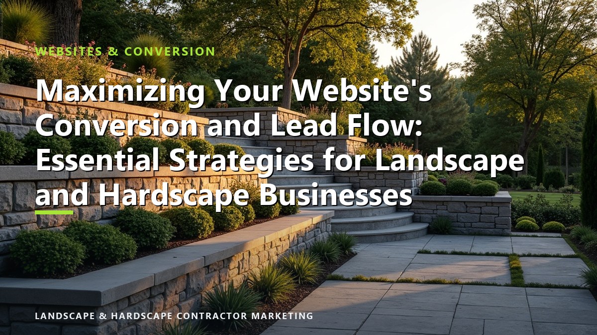 Maximizing Your Website's Conversion and Lead Flow: Essential Strategies for Landscape and Hardscape Businesses
