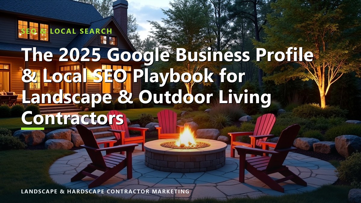 The 2025 Google Business Profile & Local SEO Playbook for Landscape & Outdoor Living Contractors