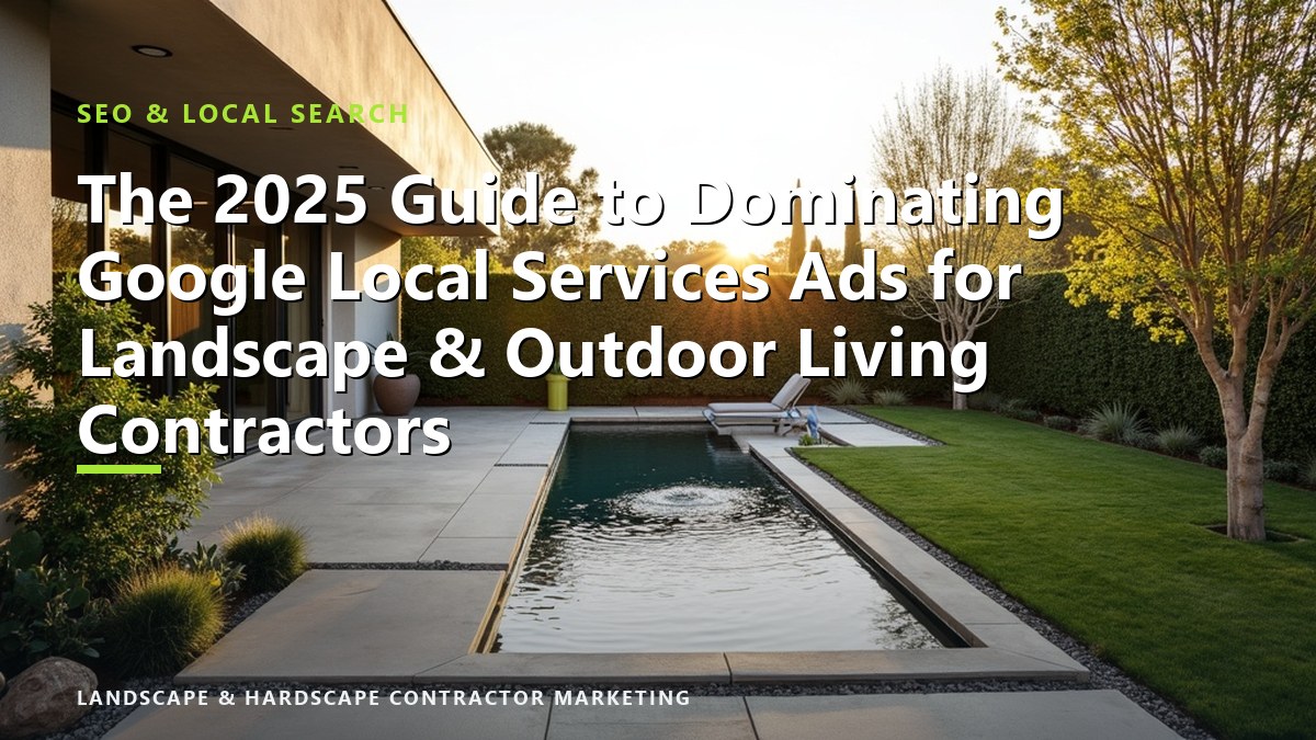 The 2025 Guide to Dominating Google Local Services Ads for Landscape & Outdoor Living Contractors