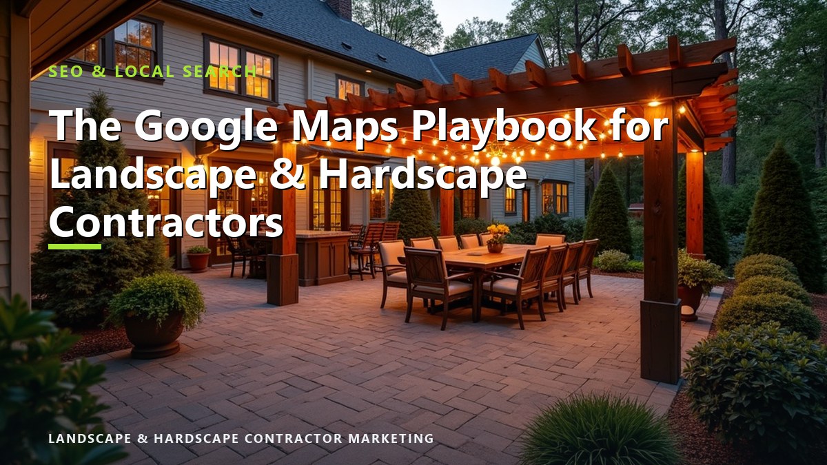The Google Maps Playbook for Landscape & Hardscape Contractors
